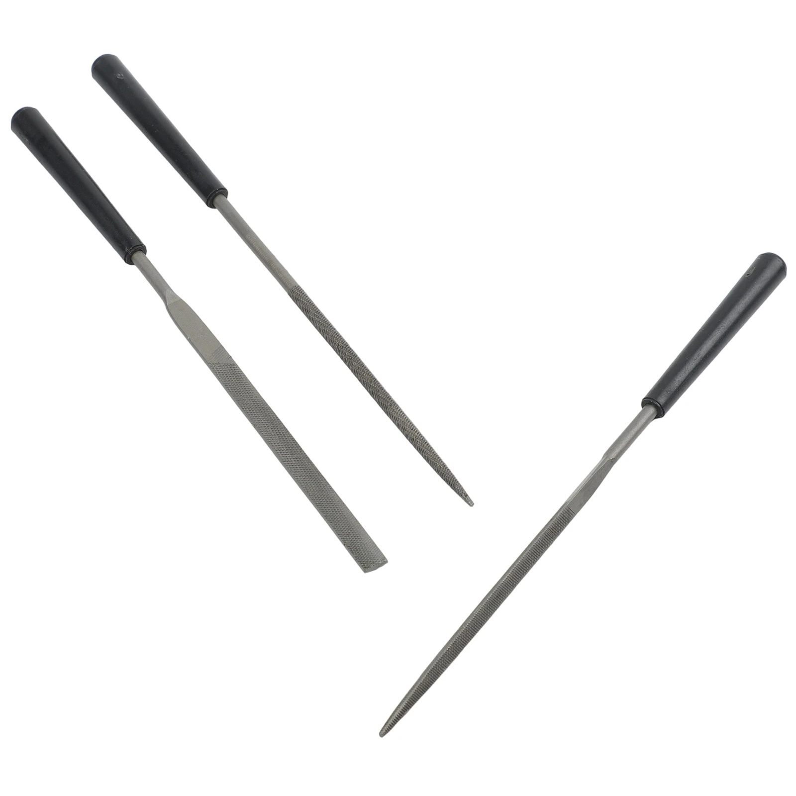 High Quality Material Plastic Diamond Files Convenient Easy To Use Flat Nonslip Plastic Round Silver + Black Triangle