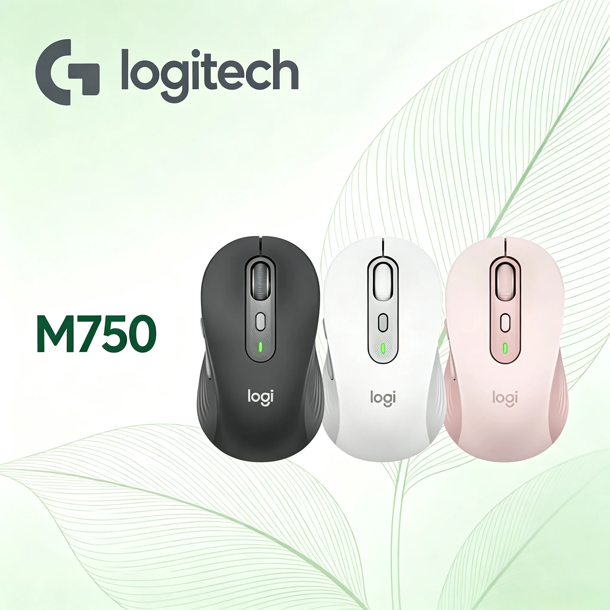 Multi‑OS Support Logitech M750 Wireless Mice,Compatible Windows Mac Chrome OS,Easy‑Switch 3‑Device Pairing Quiet Ergonomic Offic