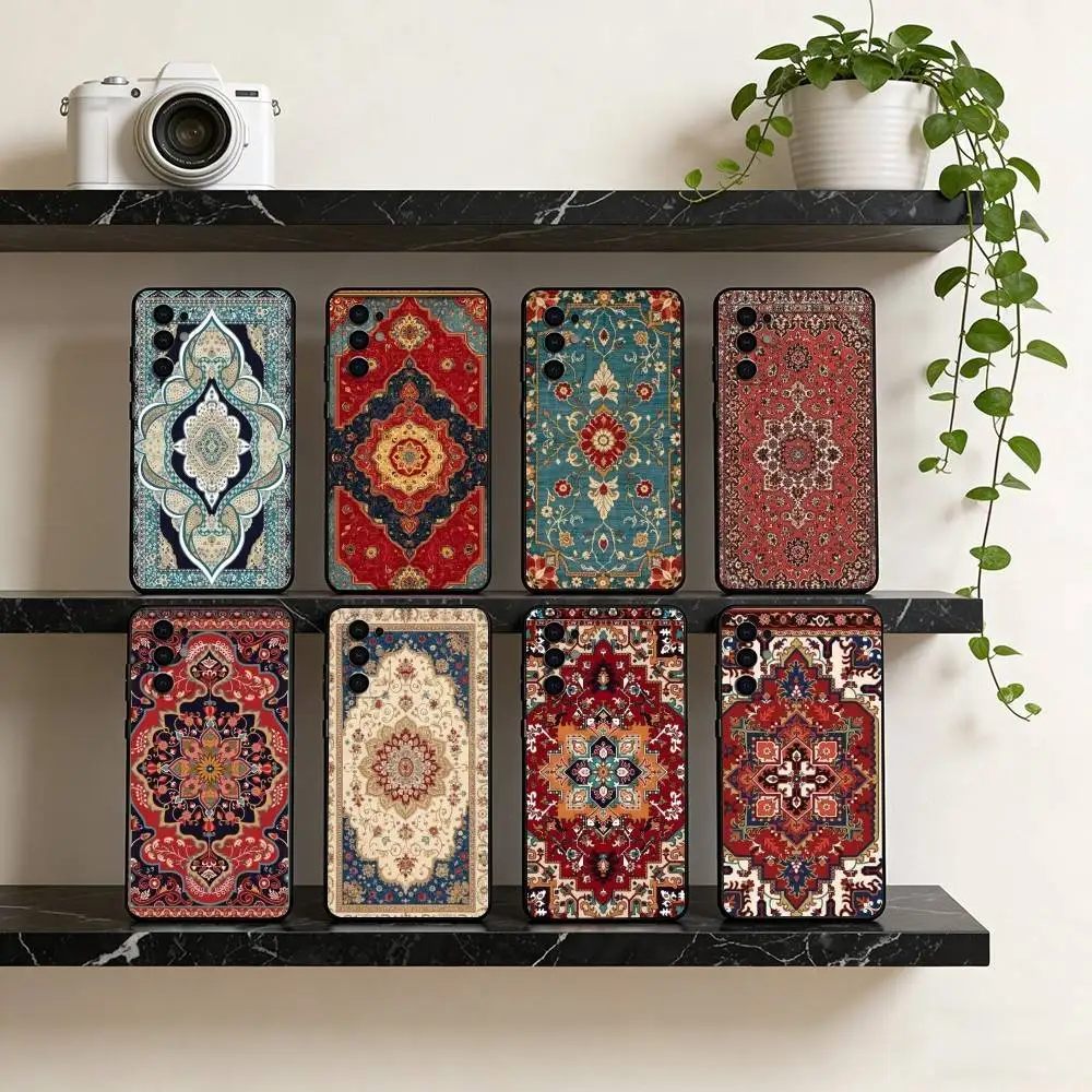 

Persian carpet Phone Case For Samsung S25,S24,S21,S22,S23,S30,Ultra,S20,Plus,Fe,Lite,Note,10,Black Cover