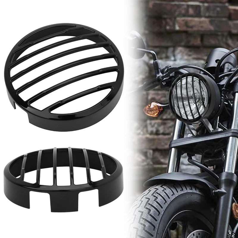 

Motorcycle ABS Black Headlight Grill Cover Front Lamp Protection Guard Accessories For Honda Rebel CMX 300 500 Model 2017-2022