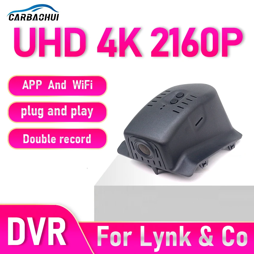 4K 2160P Plug And Play Dash Cam Wifi Car DVR Dual Lens Dashcam For Lynk & Co 05 2020 2021 2022 for Lynk Co 01 2017-2025