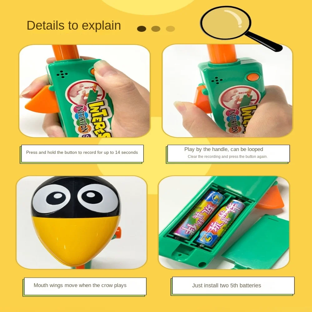 スマートトーキングレコード電気トーキングオウム模倣繰り返し話す鳥動物面白い録音トーキングおもちゃボーカルおもちゃ