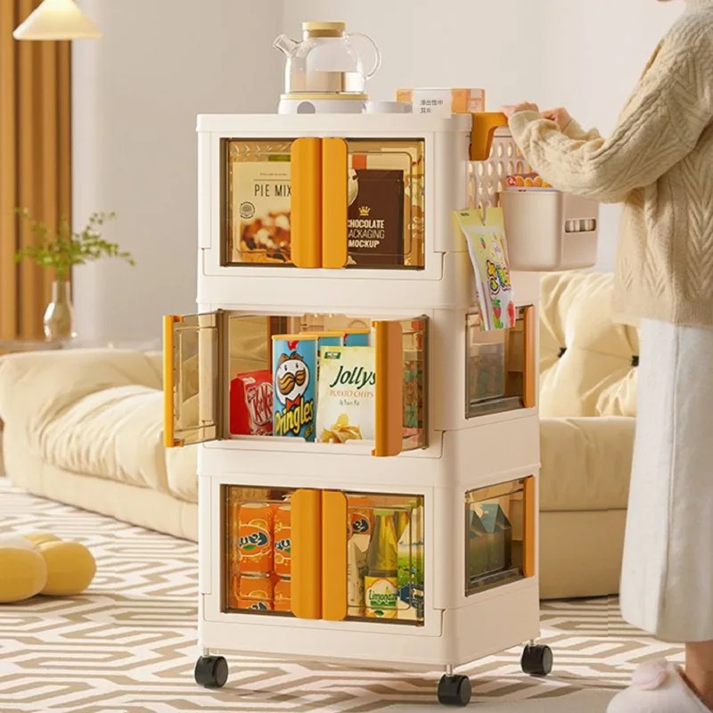 3 Tier Light Luxury Household Multi-Layer Shelving Baby Supplies Durable Storage Box Living Room Kitchen Removable Snack Clothes