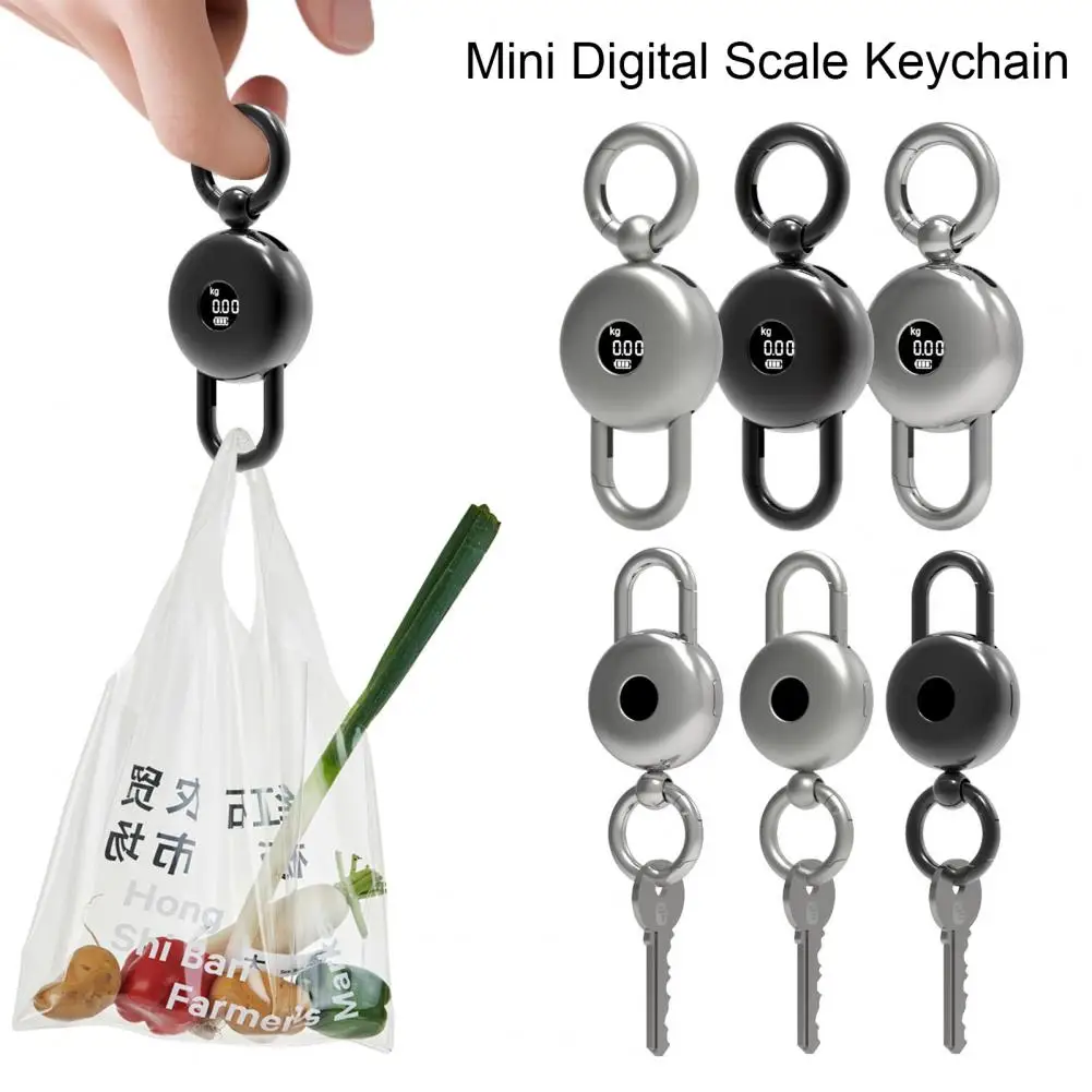 Scale Keychain Portable Multifunctional Digital Scale Watch Keychain for Outdoor Camping Hiking Mini Electric Weighting