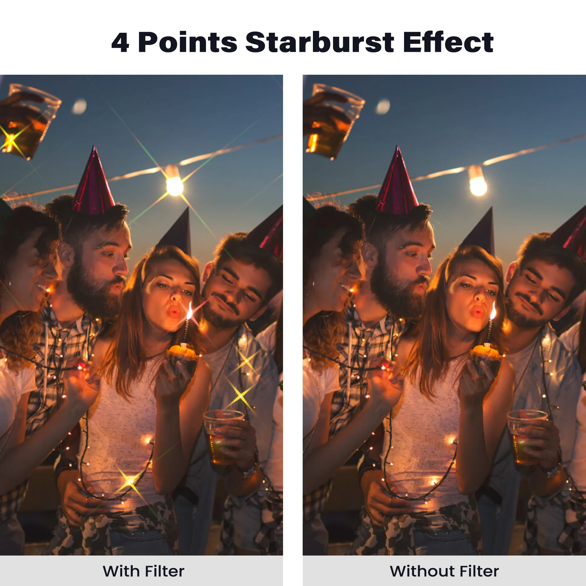 4-8 نقطة متغيرة ستار تصفية 2 في 1 عدسة الكاميرا ستار تصفية عدسات التصوير الفوتوغرافي اكسسوارات تصفية لسوني كانون ستار تصفية