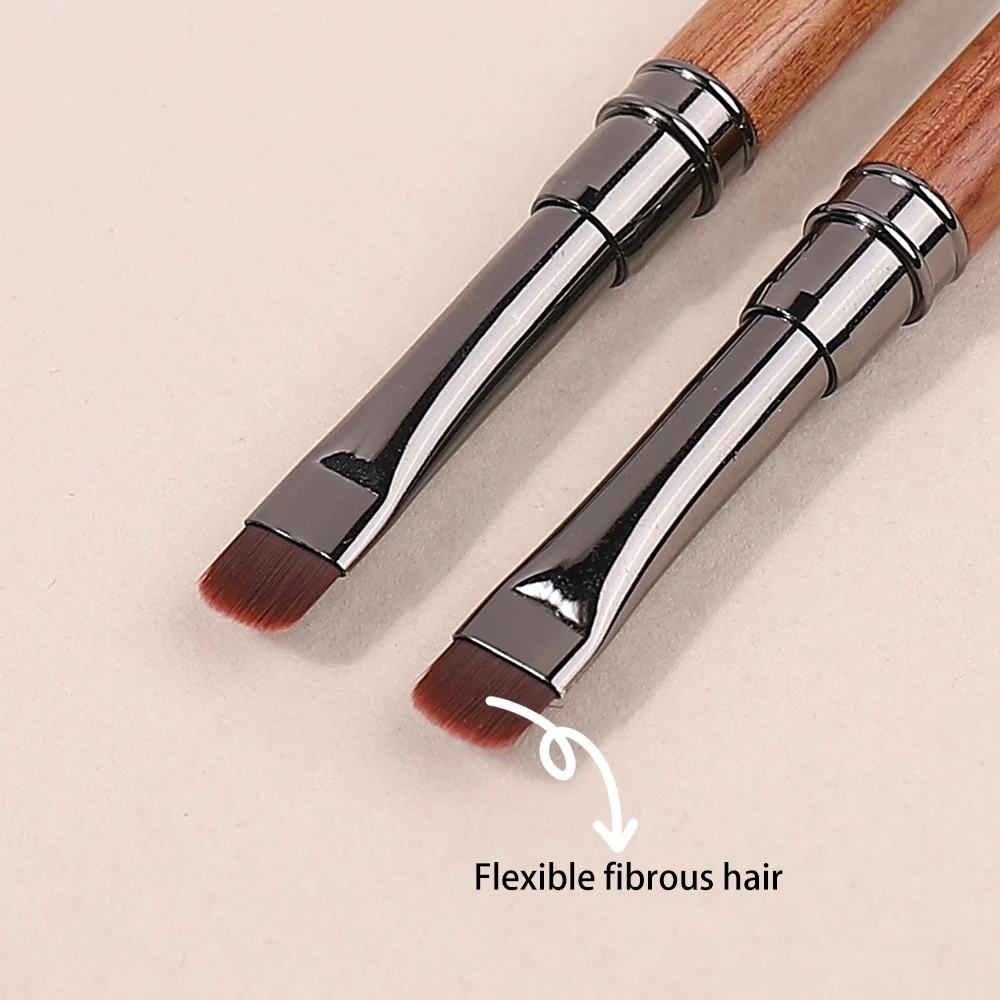 パウダー除去用木製ネイルブラシペン,丸い木製ハンドル,ジェルクリーニングツール,アクリルカバー,マニキュア,1個