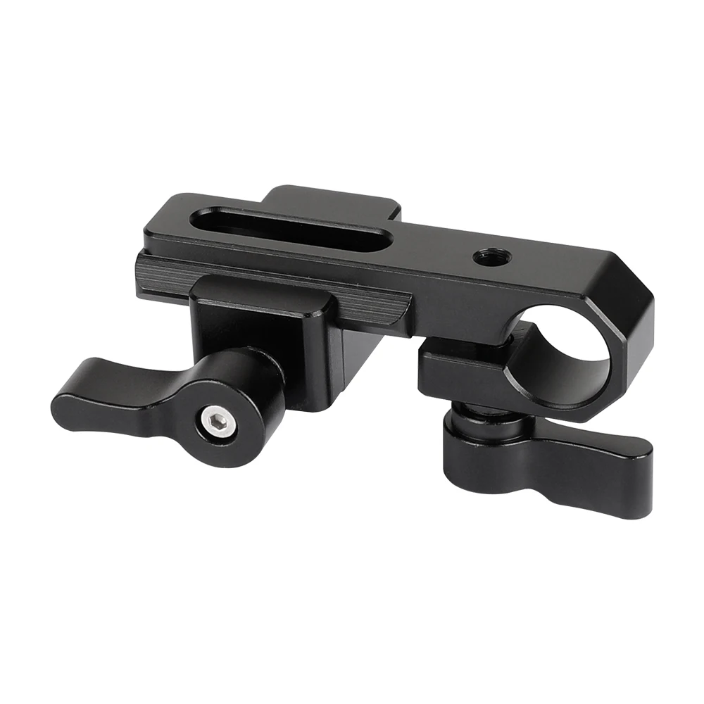 CAMVATE penjepit batang 15mm tunggal dengan rel pengaman NATO penjepit NATO untuk dudukan mikrofon perekam Audio cahaya Monitor Rig Cage