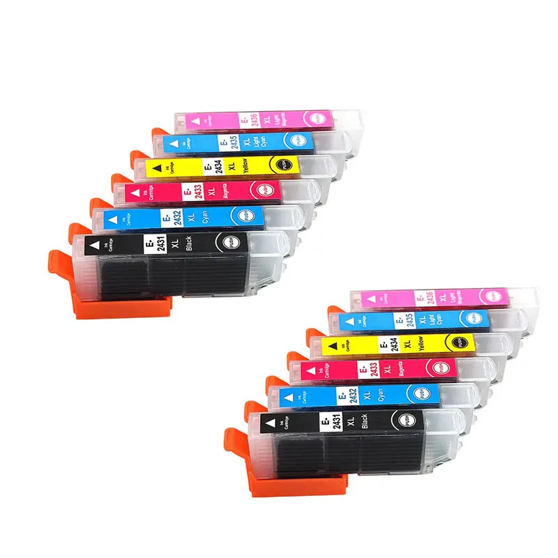 Compatible Ink Cartridge For Epson T2431 T2432 T2433 T2434 T2435 T2436 EXPRESSION PHOTO XP-55 XP750 XP760 XP850 Printer