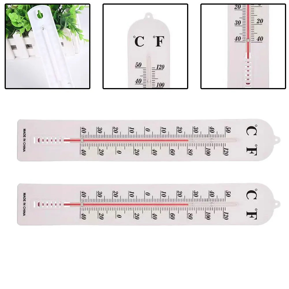 2PCS 40CM Wall Thermometer Indoor Outdoor Home Office Garden Temperature Mounted Plastic Garden Household Merchandises parts