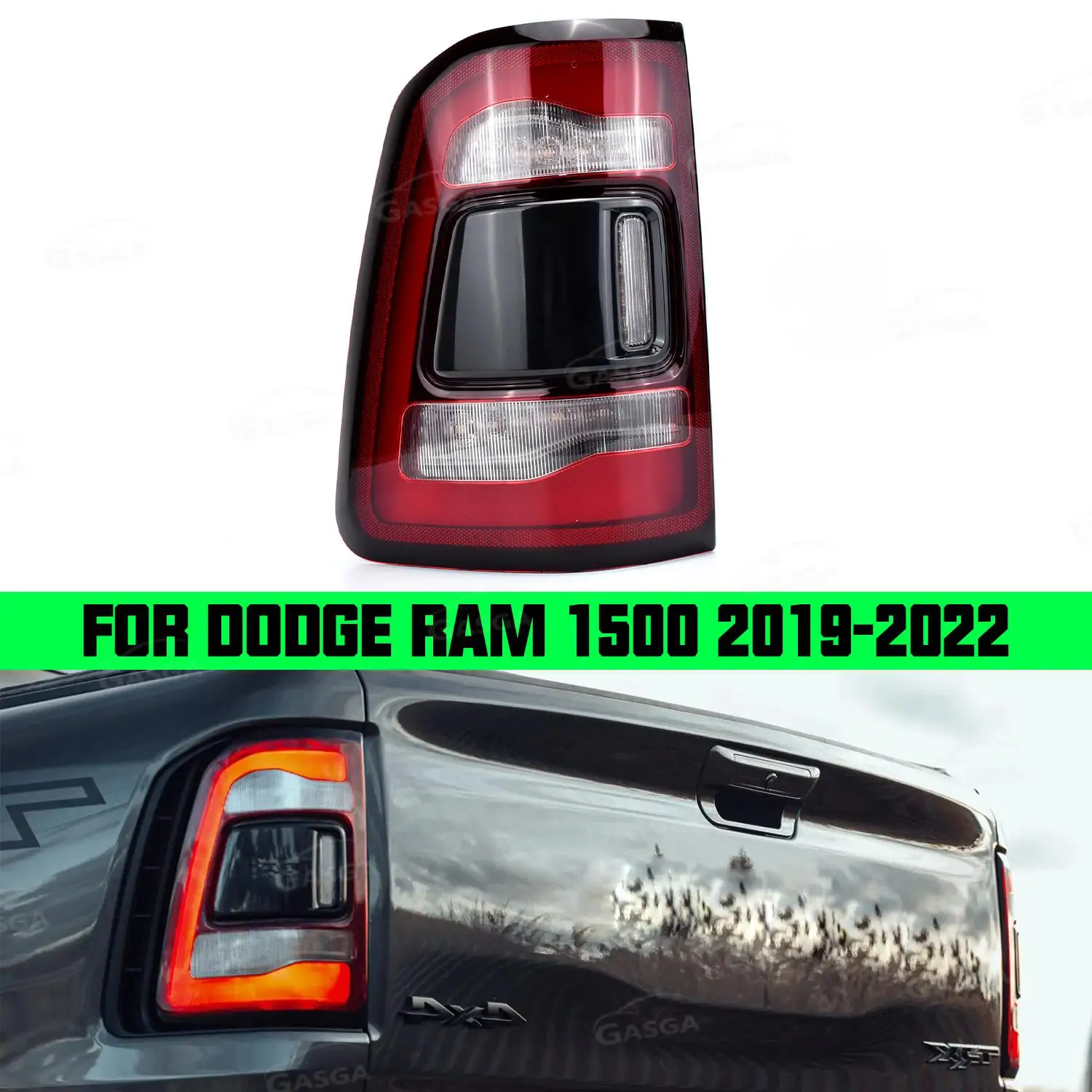 Achterlichten Voor Dodge Ram 1500 2019-2022 Led-achterlicht Zonder Dodehoekspot Richtingaanwijzer Rijden Rem Reverse lamp