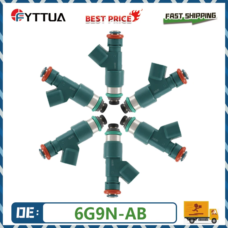 Inyector de combustible 6 uds 6G9N-AB 30777501 LR001982 para LAND ROVER VOLVO LR2/S80/V70/XC60/XC70/XC90 3.2L L6