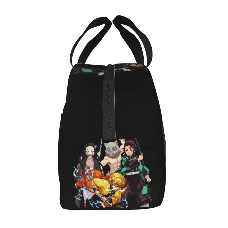 Custom Demones S-Slayer Thermal Insulated Lunch Bag Women Portable Lunch Container for Work School Travel Multifunction Food Box view 2