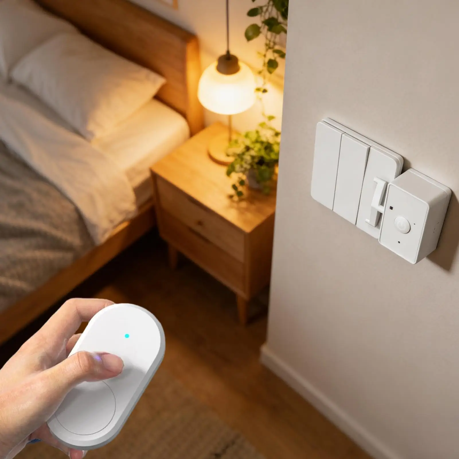 No Wiring Button Pusher Lighting Control Device Wireless Remote Control Light For Home Bedroom Garage Wall Remote Control Switc