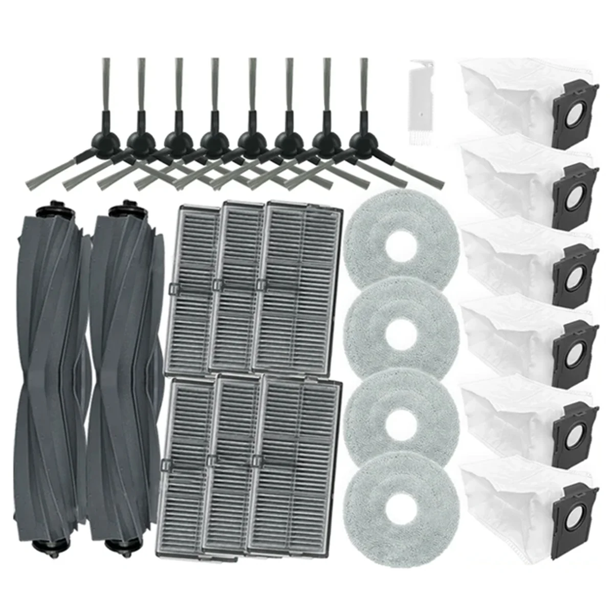 

Обновление Dreame Mova E30 Ultra, запасные части для пылесоса, основная боковая щетка, фильтр Hepa, швабра, тканевый мешок для пыли, аксессуары