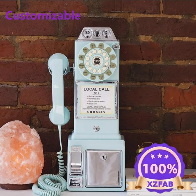 Factory Direct 2026 Vintage telephone, landline, coin operated, wall mounted, creative, old-fashioned antique, household fixed
