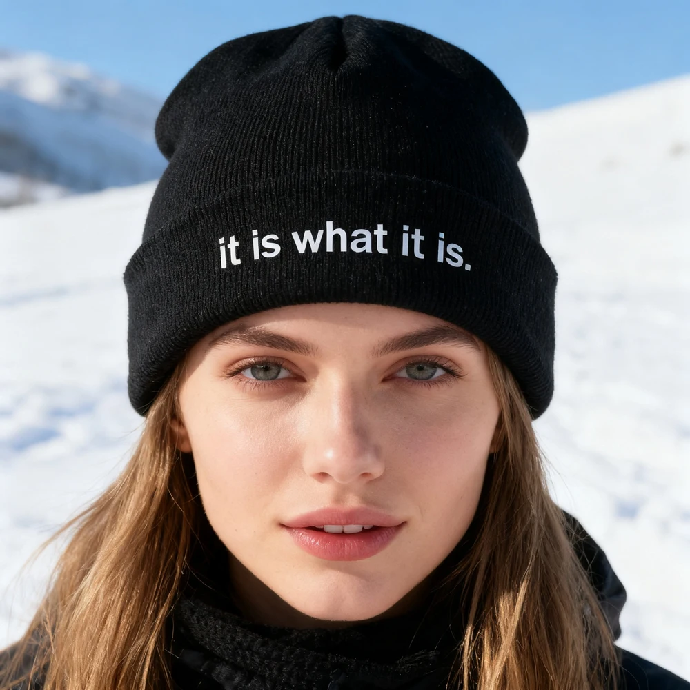 قطعة واحدة من قبعة الشتاء المطرزة الناعمة القابلة للتمدد وخفيفة الوزن للرجال والنساء، أزياء الهيب هوب الخارجية