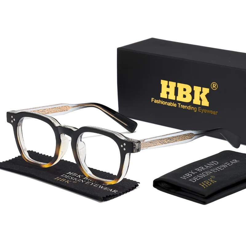 HBK Retro Quadratische Gläser für Männer TR90 Rahmen Anti Blau Licht Hohe Qualität Computer Lesebrille Frauen Optische Brillen – Detail 6