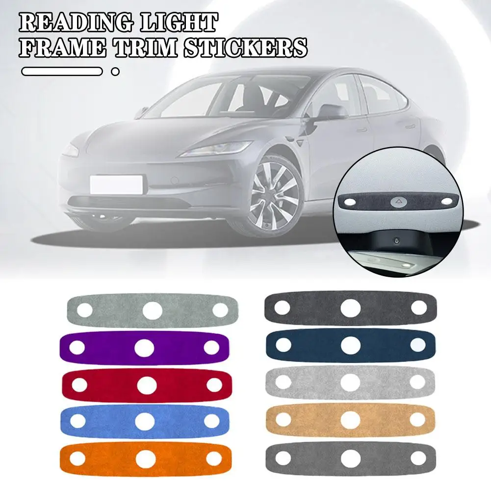 Car Reading Light Panel Trim for Tesla Highland New 2024 Sticker Front Lamp Frame Cover Interior Auto Accessories O9a4