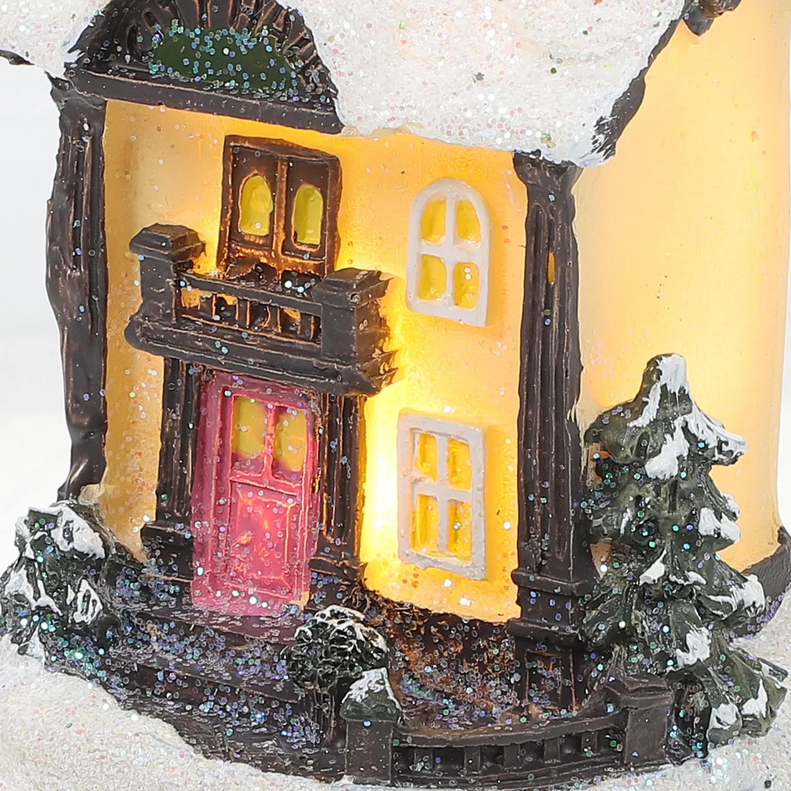 

Glowing Little Home Decor Christmas Village Houses with Lights Decorate Mini Led Lighted Resin Mother Decorations