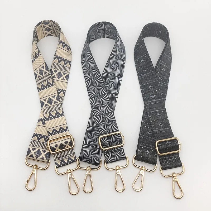 

Плечевой ремень с принтом в этническом стиле, длинная сумка через плечо на одно плечо, аксессуары для уменьшения нагрузки, широкий плечевой ремень