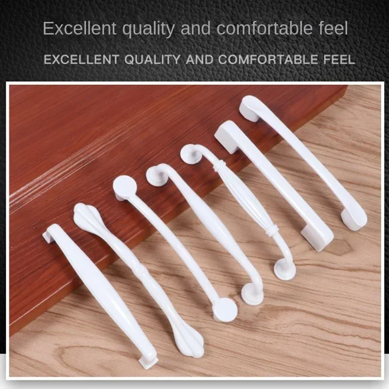 1 Pc European Style  White Handles Aluminum Cabinet Door Handle Drawer Single Hole Knobs Furniture Handles  Hardware