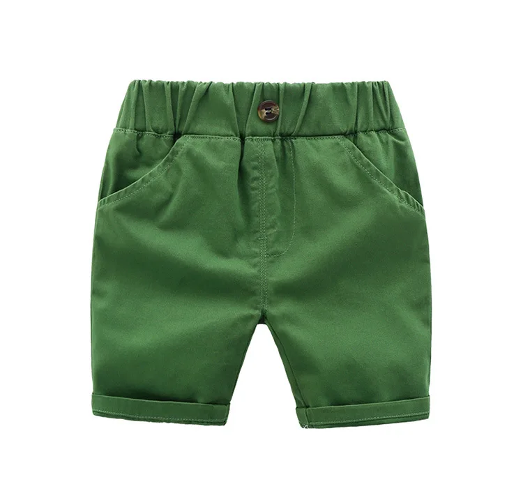 2024 Little Boy Chic Shorts Casual Clothing 1-6Yrs Children Summer Elastic Waist Trousers Knee Length Pants  Cool Kid Britches