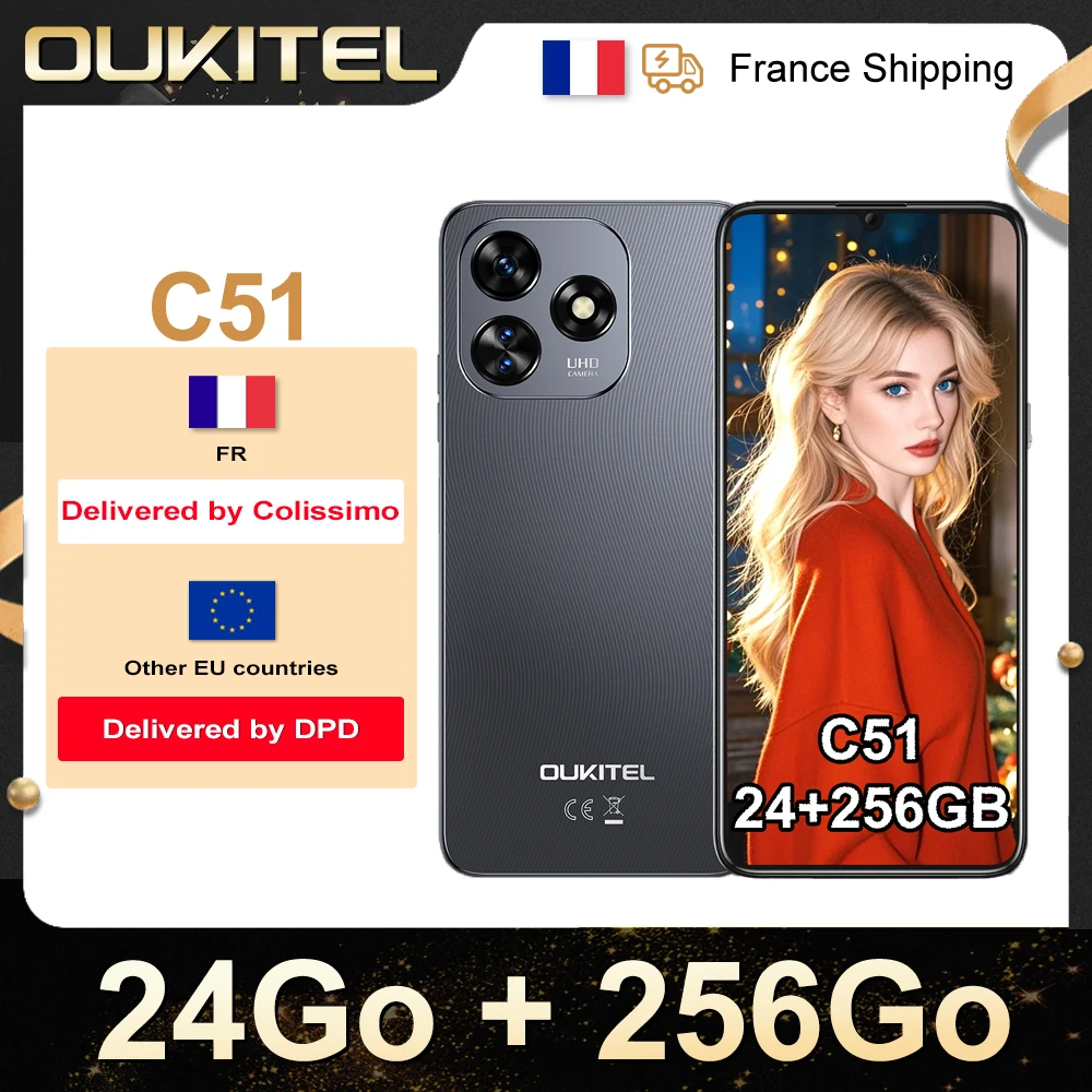 Smartphone OUKITEL C51 24(8+16) Go + 256Go 6,8 Smartphone OUKITEL C51 24(8+16) Go + 256Go 6,8
