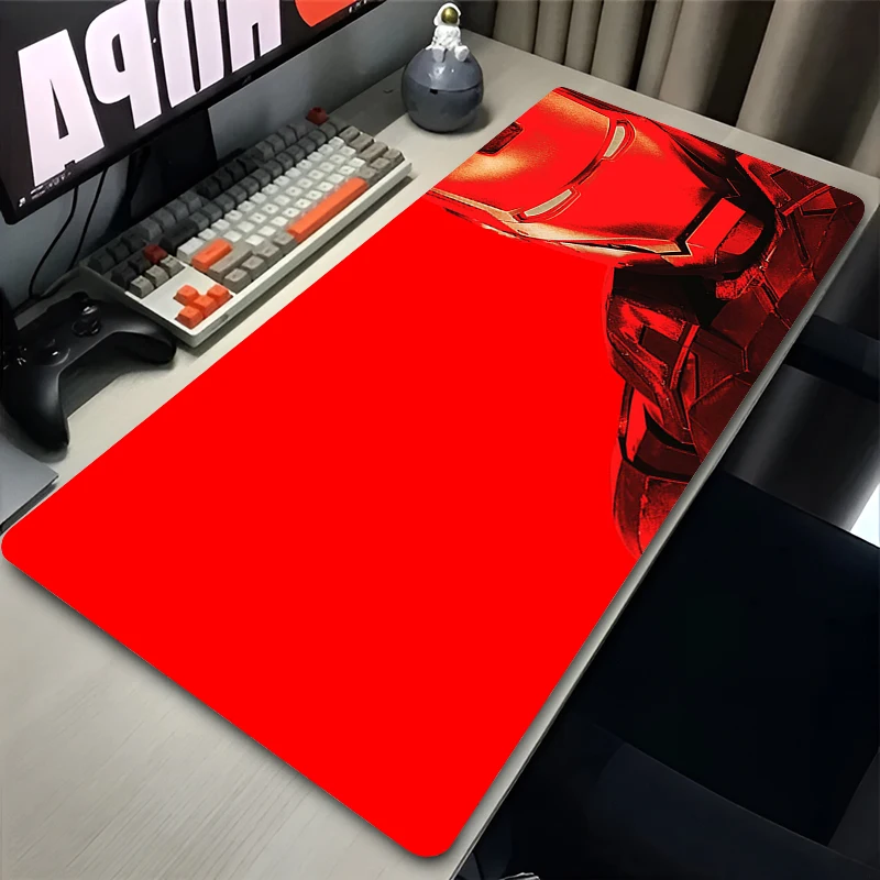 

Red Marvel Movie Mouse Pad Anime HD Non Slip Keyboard Mousepad Suitable For Office Desk Laptops Gaming Accessories Rubber XXL