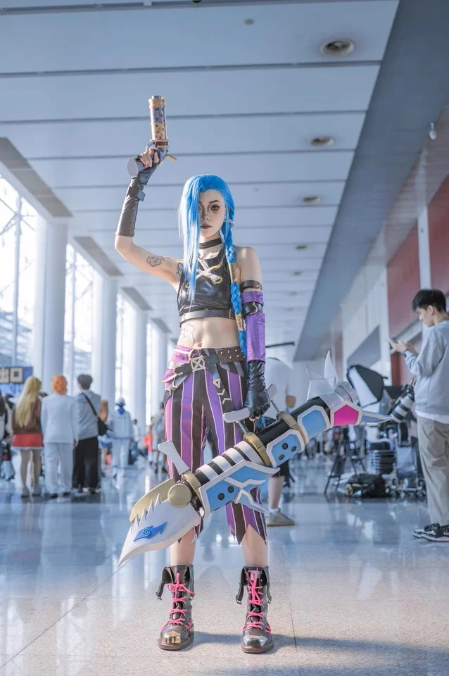 Jinx Cosplay Kostuum Uniform Outfits Halloween Carnaval Pak