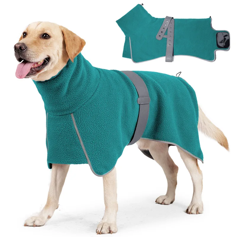 Pet Winter Clothes Medium and Large Dog Handsome Dog Cloak Thickened Lamb Wool Cold and Warm Dog Clothes