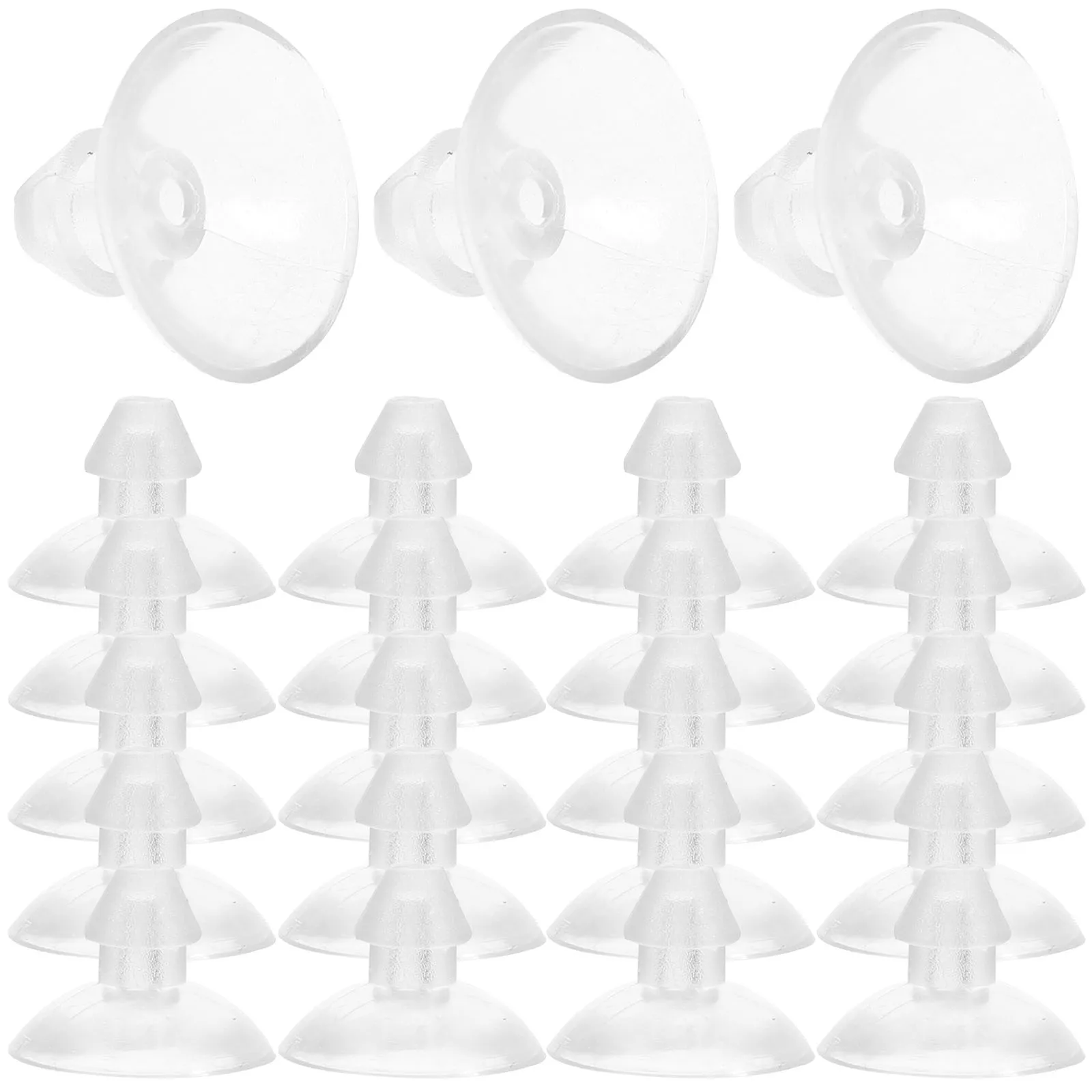 

100Pcs Transparent Suction Cups PVC Reusable Strong Hold for Glass Windows Bathroom Tiles Kitchen Sink Wall Hanger Suction Cup