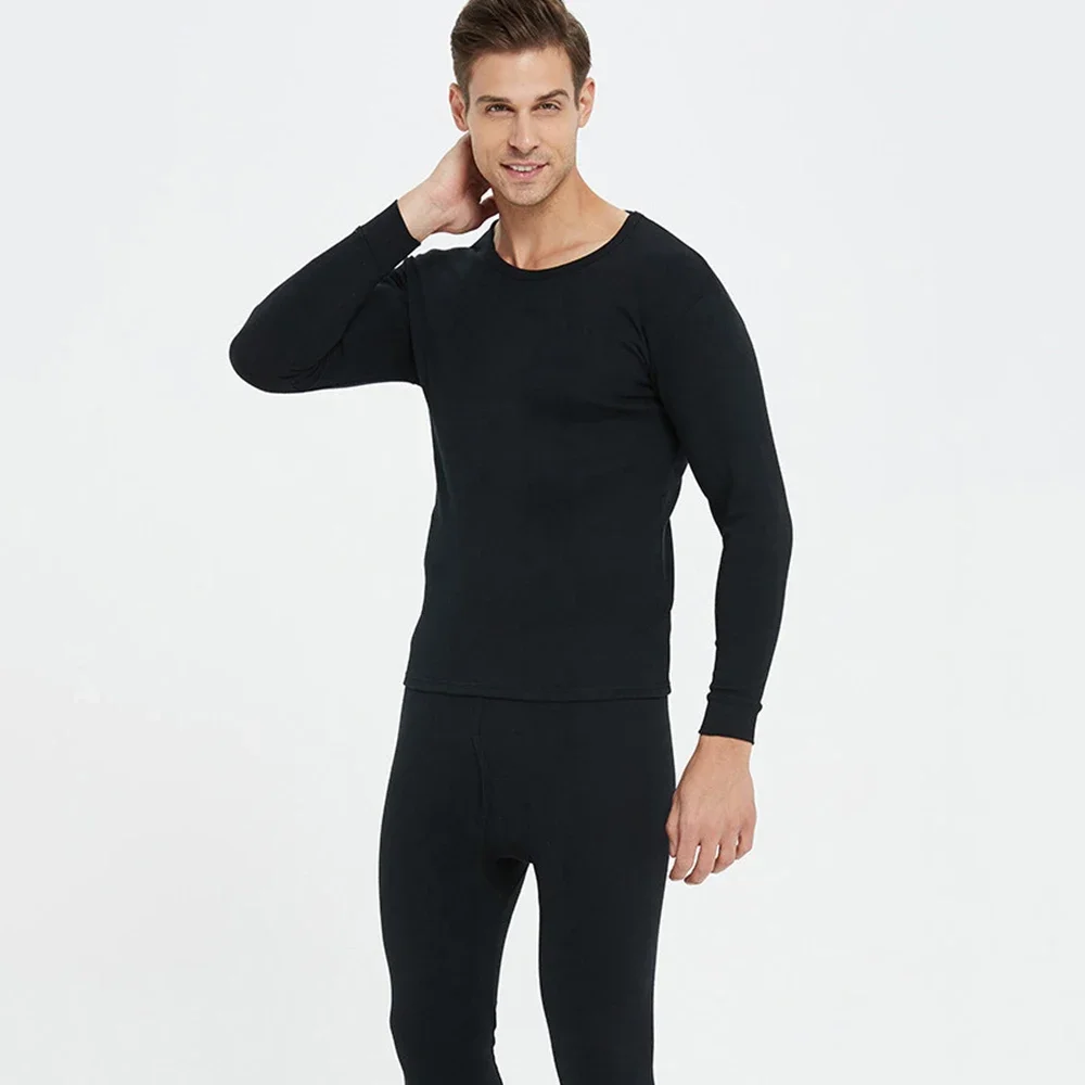 Mens Underwear Men's Thermal Underwear Set Wool Silk Top And Long Trousers Long Johns Winter Clothes Men Thermo Clothing Pajamas