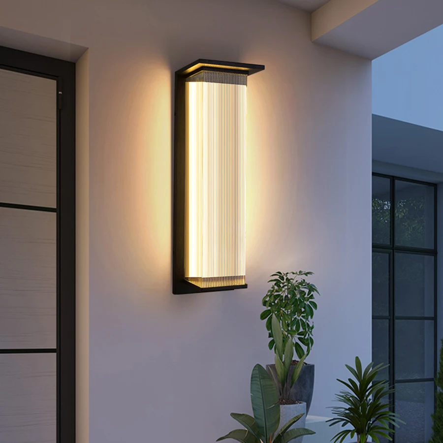 Outdoor Wall Lamp Waterproof Modern Porch Courtyard Lamp Garden Villa Entrance External Wall Light Outdoor Yard Lighting