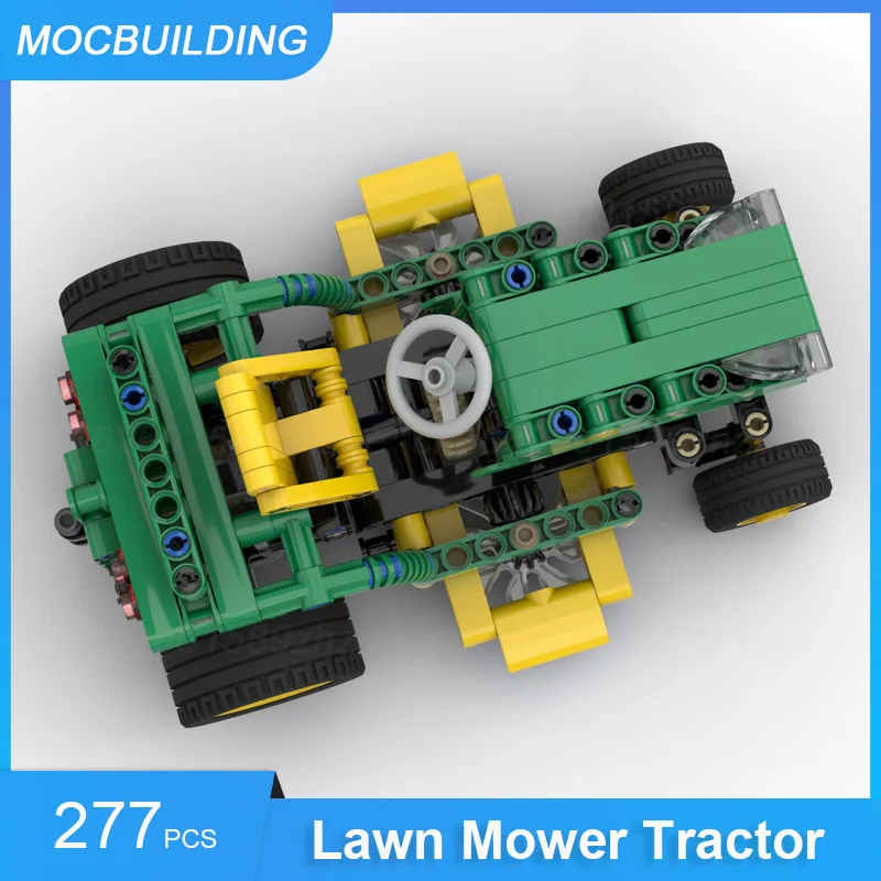 MOC Building Blocks Lawn Mower Tractor Model DIY Assemble Bricks Educational Creative Display Collection Toys Xmas Gifts 277PCS