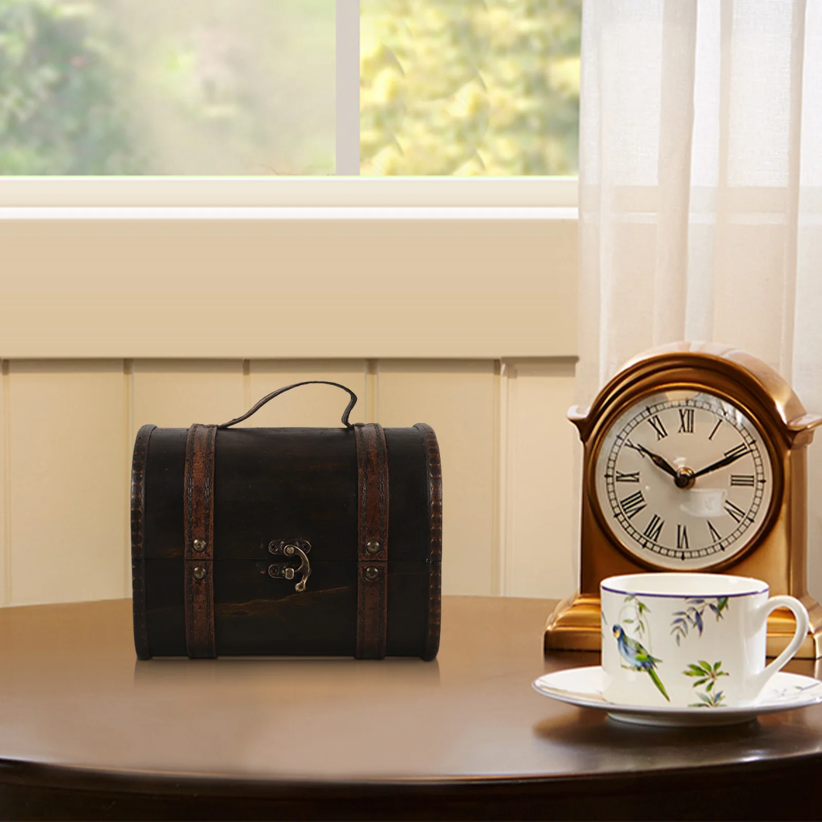 

Vintage Wooden Jewelry Box Large Capacity Storage Organizer For Rings Necklaces Earrings Women Trinket Box Wooden Storage Case