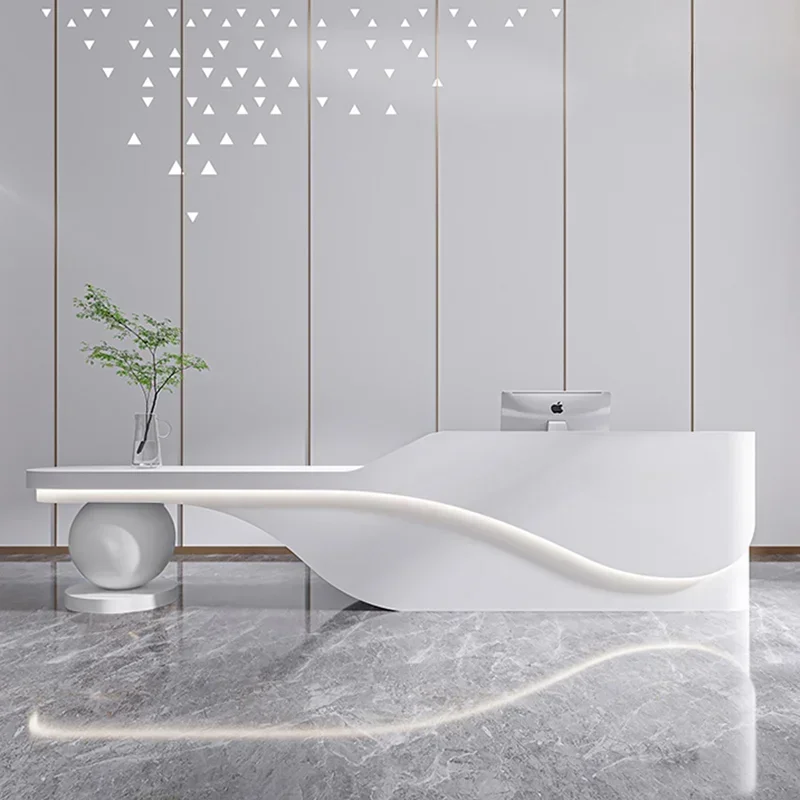 

&Modern Reception Desks Luxury Office Furniture Recepce Italian Style Simplicity Reception Desks Beauty Salon Clothing Store
