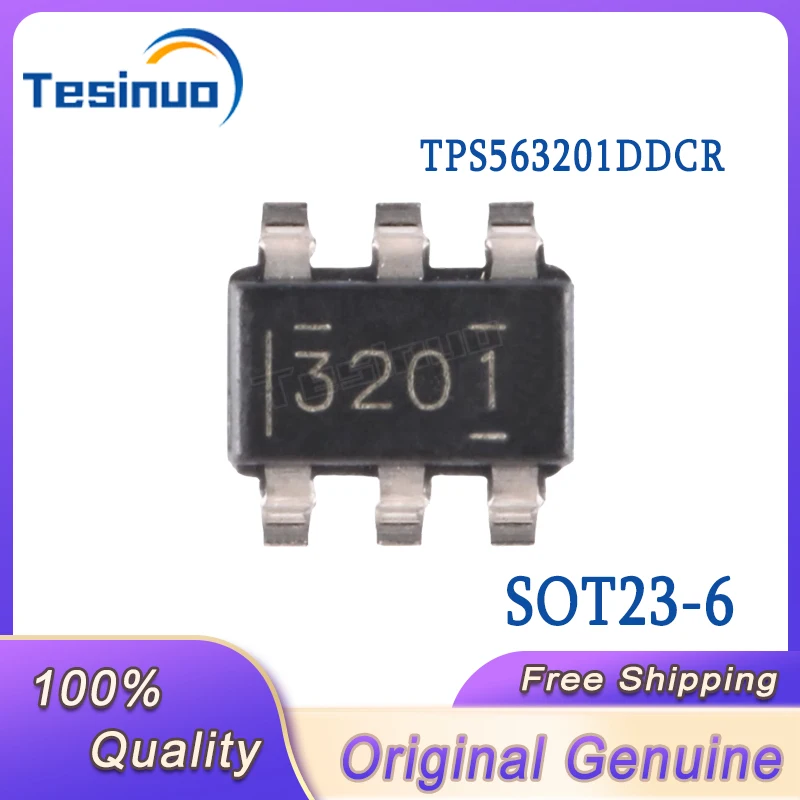 Parche Original TPS563201DDCR 3201 TPS563201 piezas, Chip convertidor sincrónico reductor, 10/SOT23-6, nuevo, en Stock