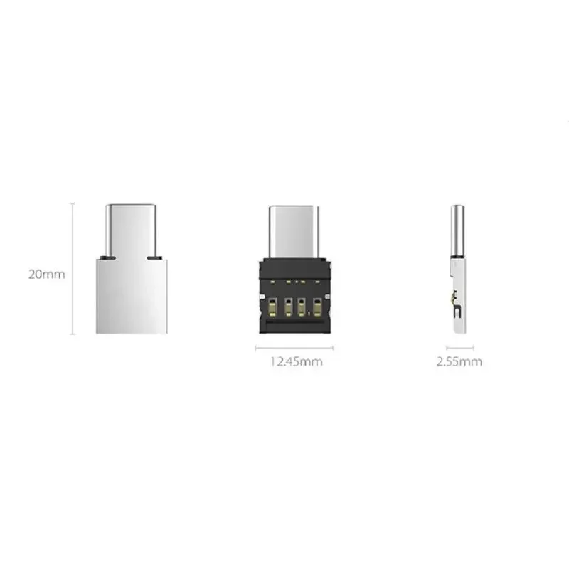 Adaptador USB tipo C USB-C macho a USB hembra conector de datos interfaz de microtransferencia para Android Macbook