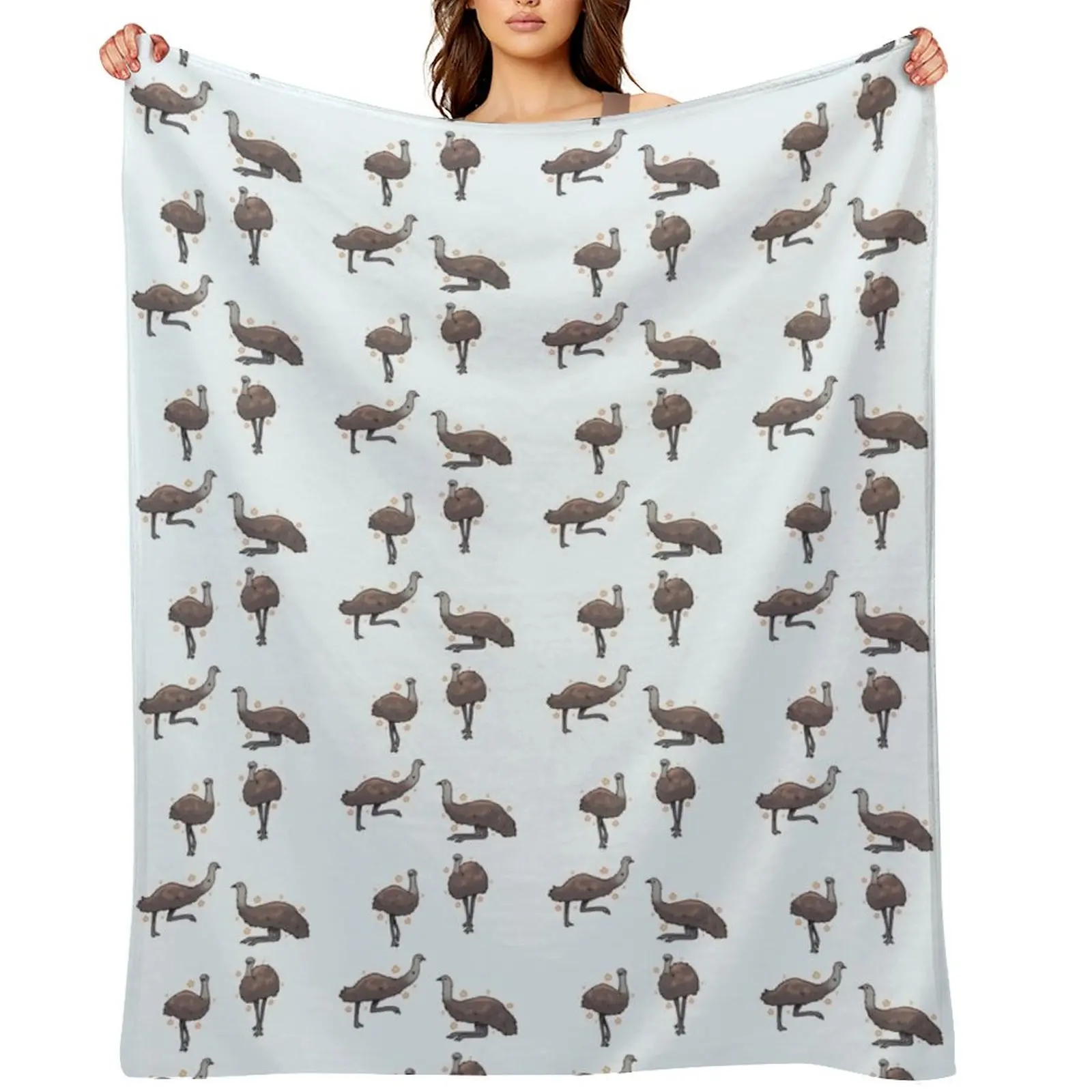 

Emu bird pack Throw Blanket Bed linens Bed covers Hairys Blankets