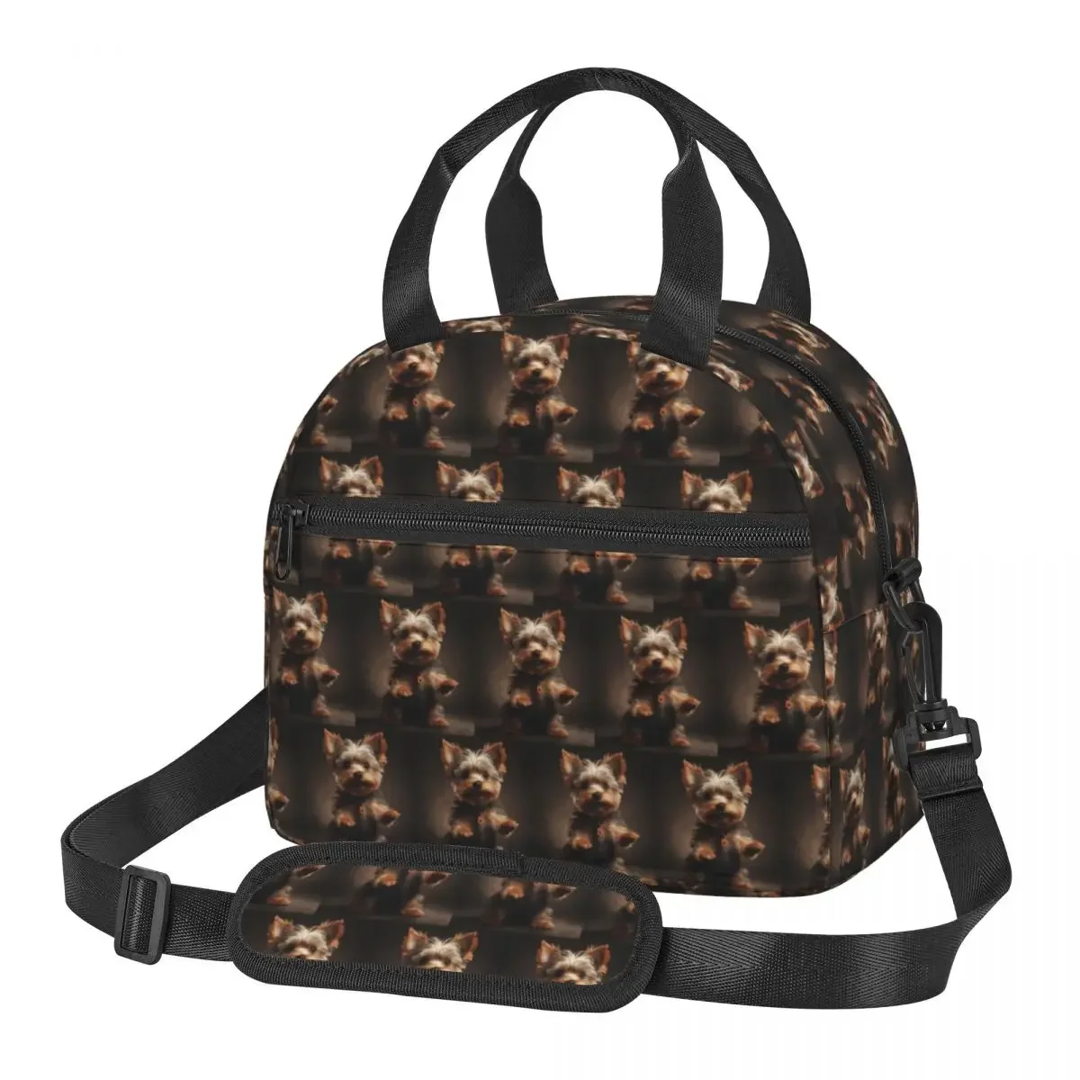 Yorkshire Terrier Dog Being Cute Insulated Lunch Bag for Women Children Leakproof Food Boxes Thermal Lunch Box Tote