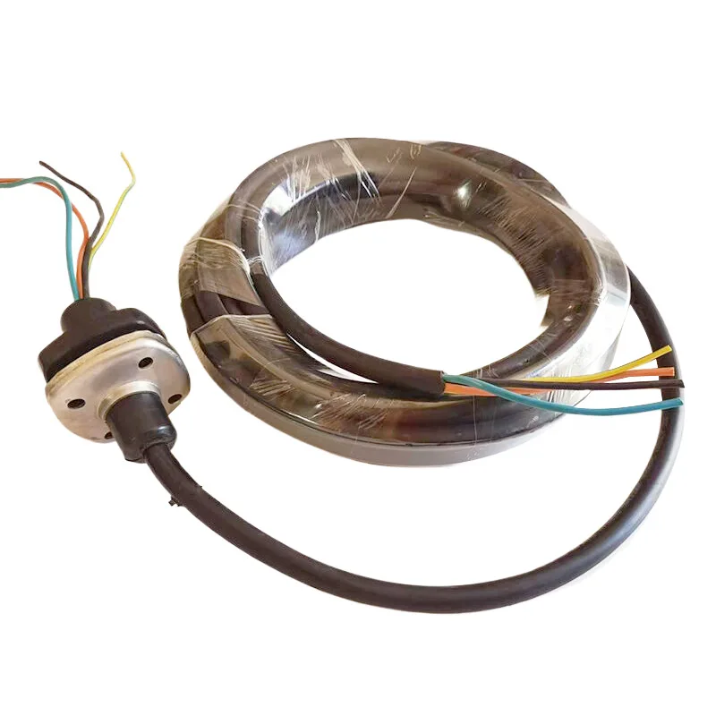 Four Square Disc Four Hole Sewage Pump Copper Core Connecting Wire Replacement Power Cable for Oil‑immersed Pump Use