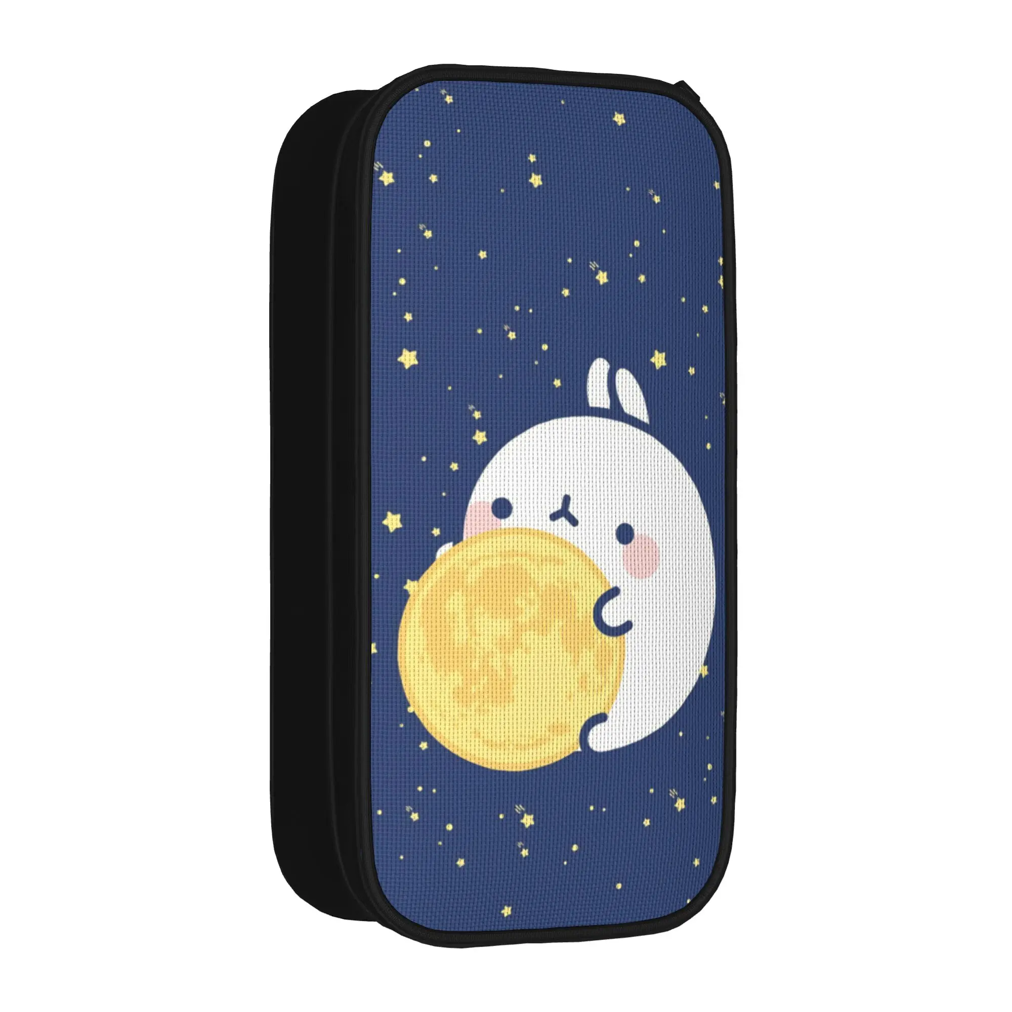 Cartoon M-Molangs Pencil Cases  Pen Bag Student Large Storage School Supplies Zipper Pencilcases