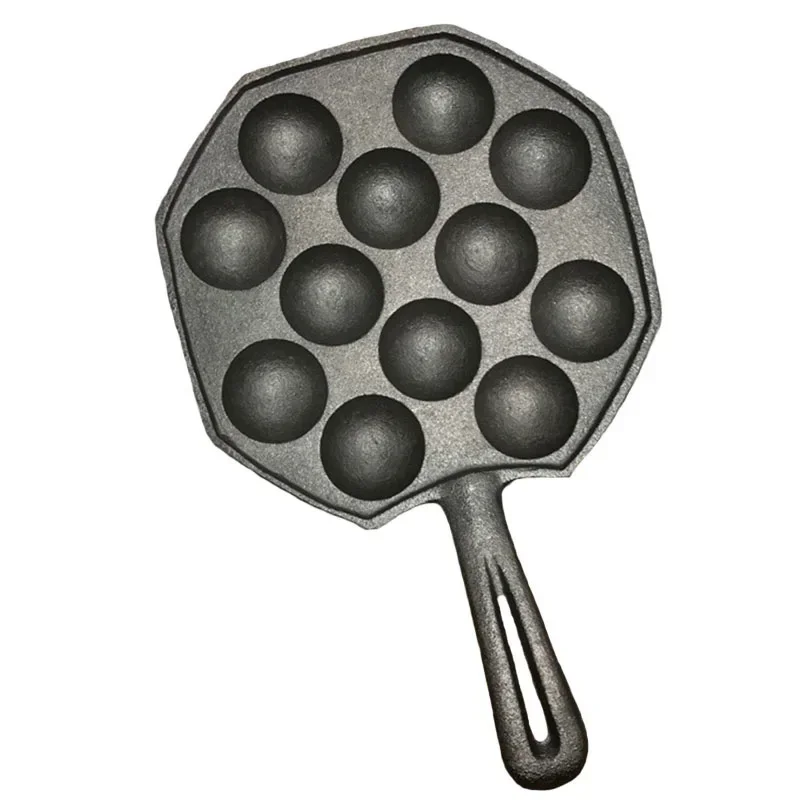 Holaroom 12 Cavities Takoyaki Pan Takoyaki Maker Octopus Small Balls Baking Pan Home Cooking Tools Kitchenware Supplies