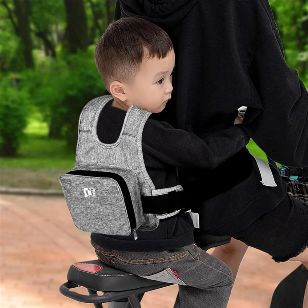 Universal Motorcycle Safety Belt For Kids Toddlers Breathable Shoulder Straps Seat Harness Adjustable Child Reflective Design