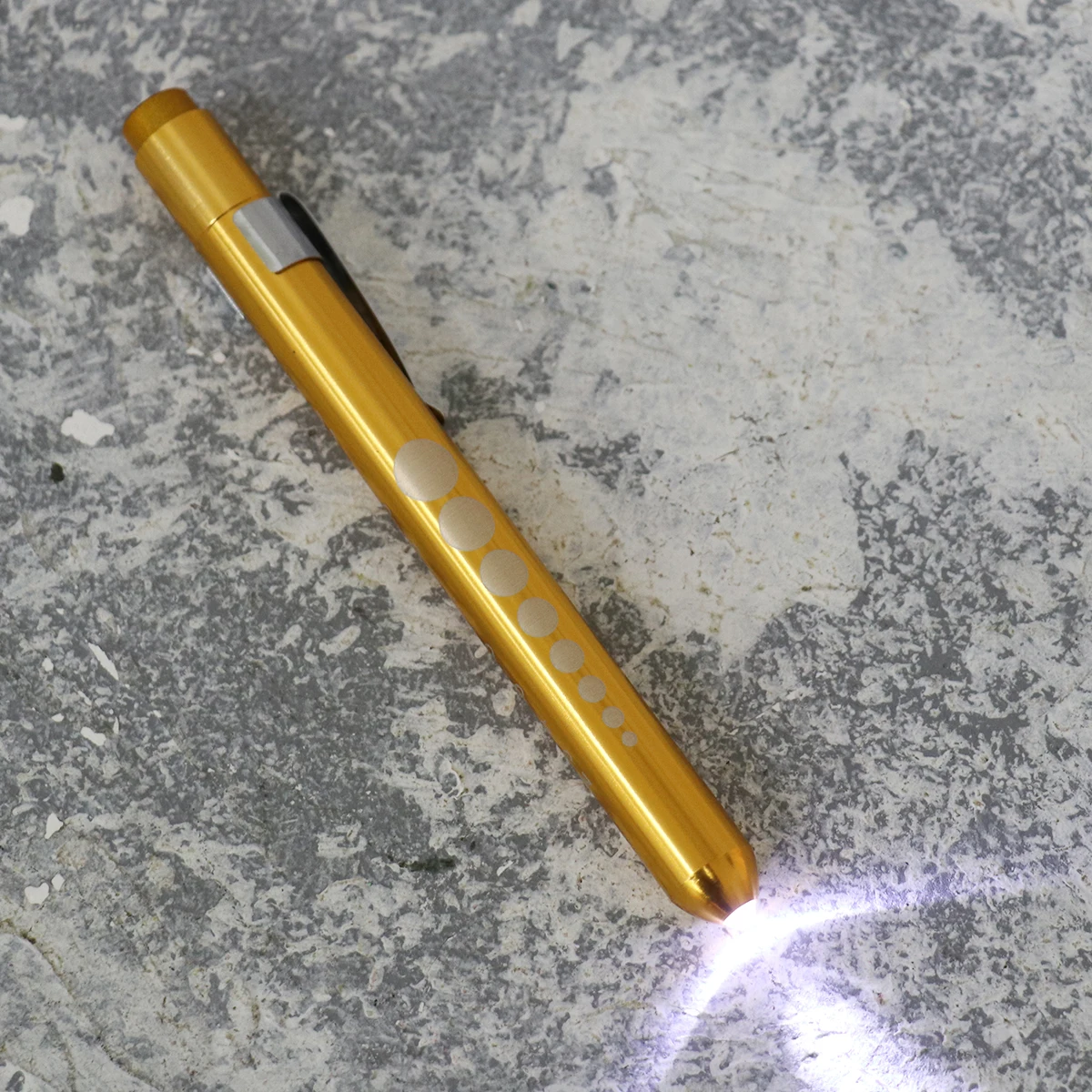

Pupil Pen Light with Scale First Aid Accessories Props LED Yellow Flashlight Surgical Equipment