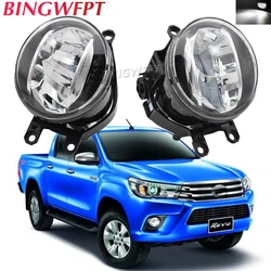For Toyota Camry Corolla RAV4 C-HR Aygo Hilux Revo Rocco SR5 2015-2021 Car LED Fog Light Daytime Running Light DRL 12V 2 Pieces