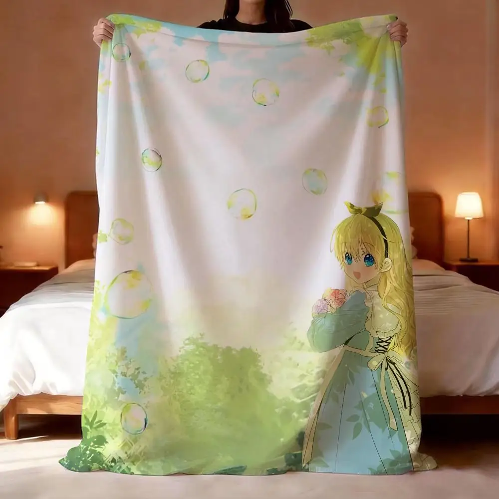 Who Made Me a Princess Throw Lightweight 240g Flannel Blanket Soft Skin-friendly for Summer Cooling