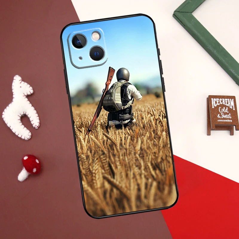 Game PUBG Case For iPhone 16 X XR XS Max 12 13 Mini Plus 11 12 13 14 15 Pro Max Back Cover