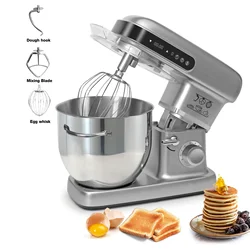 Household Stand Mixer Kitchen Machine High Power Capacity 2200W 10L Cake Bread Dough Mixer Planetary Food Mixer