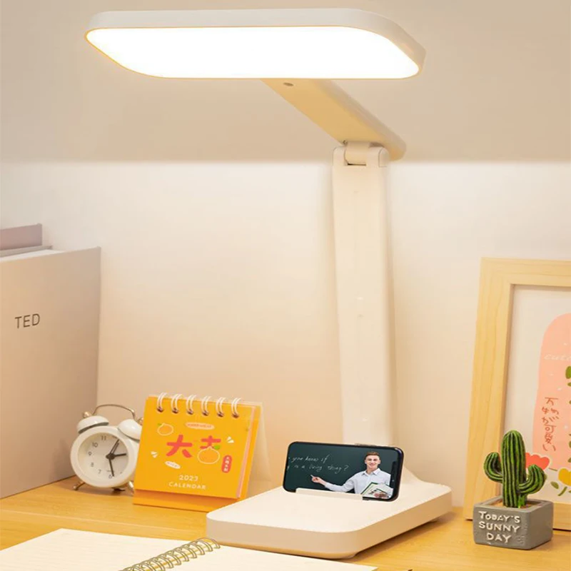 Pop LED Desk Lamp 3 Levels Dimmable Touch Night Light USB Rechargeable Eye Protection Foldable Table Lamp For Bedroom Bedside De
